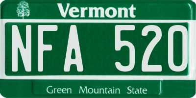 VT license plate NFA520