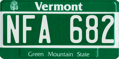 VT license plate NFA682