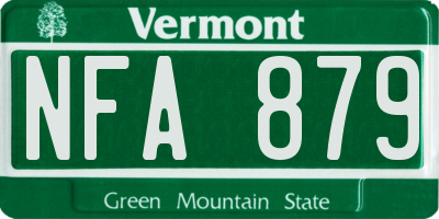 VT license plate NFA879