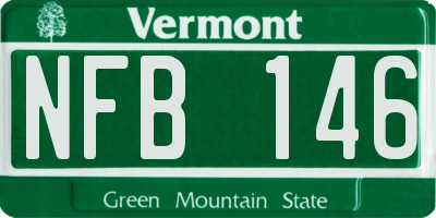 VT license plate NFB146