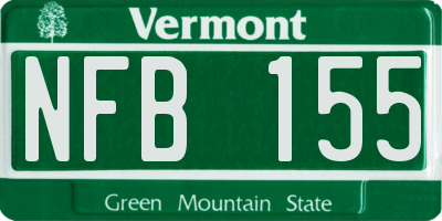 VT license plate NFB155