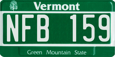 VT license plate NFB159