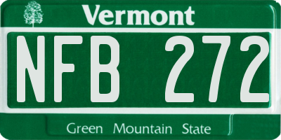 VT license plate NFB272