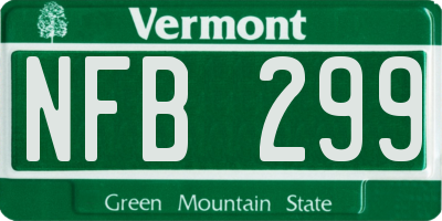 VT license plate NFB299