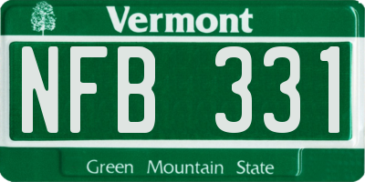 VT license plate NFB331