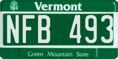 VT license plate NFB493