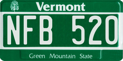 VT license plate NFB520