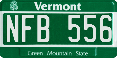 VT license plate NFB556