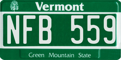 VT license plate NFB559