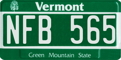 VT license plate NFB565