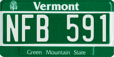 VT license plate NFB591