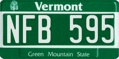 VT license plate NFB595