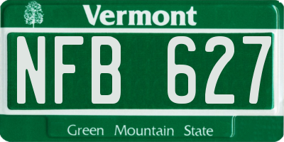 VT license plate NFB627