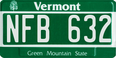 VT license plate NFB632