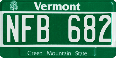 VT license plate NFB682