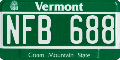 VT license plate NFB688
