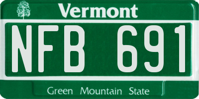 VT license plate NFB691