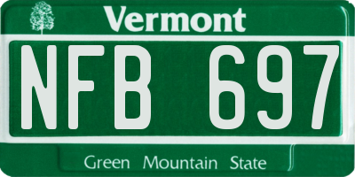 VT license plate NFB697