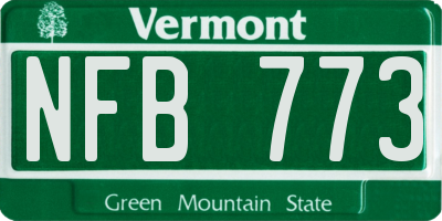 VT license plate NFB773
