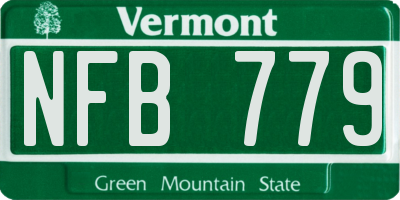 VT license plate NFB779