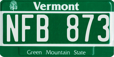 VT license plate NFB873