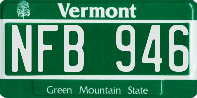 VT license plate NFB946