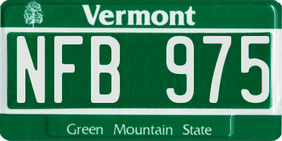 VT license plate NFB975
