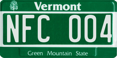 VT license plate NFC004
