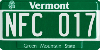 VT license plate NFC017