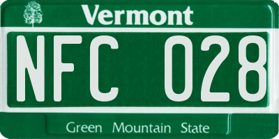 VT license plate NFC028