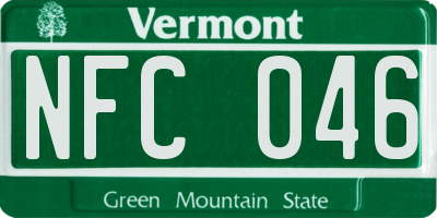 VT license plate NFC046
