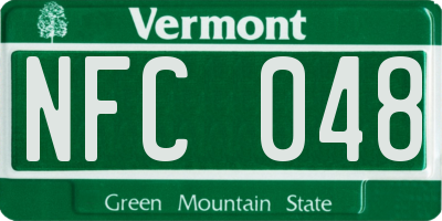 VT license plate NFC048