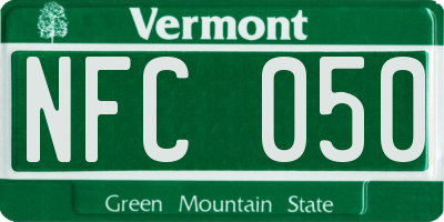VT license plate NFC050
