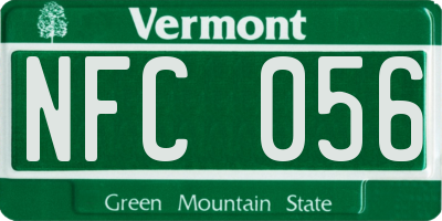 VT license plate NFC056