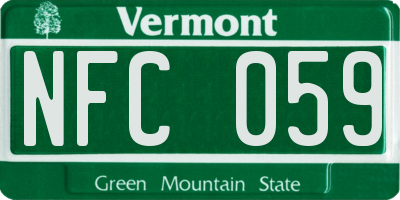 VT license plate NFC059