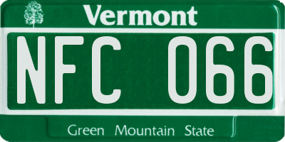 VT license plate NFC066