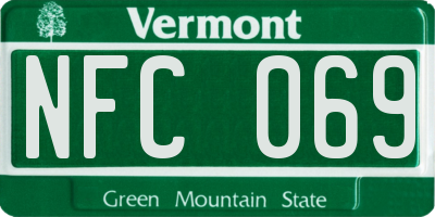 VT license plate NFC069