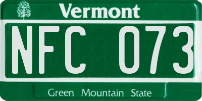 VT license plate NFC073