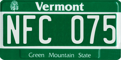 VT license plate NFC075
