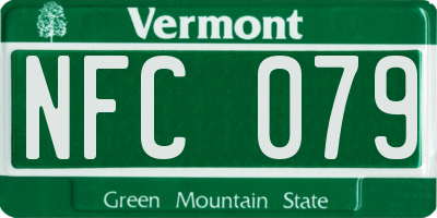 VT license plate NFC079