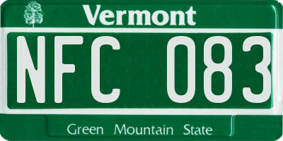 VT license plate NFC083