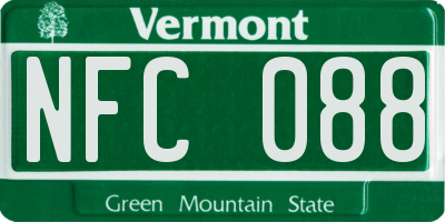 VT license plate NFC088