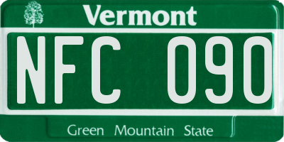VT license plate NFC090