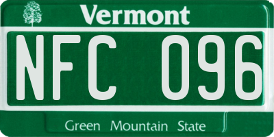 VT license plate NFC096
