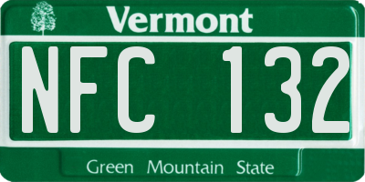 VT license plate NFC132