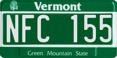 VT license plate NFC155