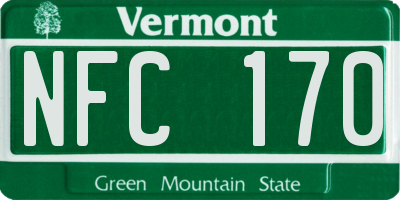 VT license plate NFC170
