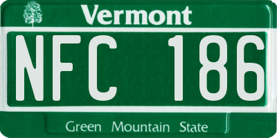 VT license plate NFC186