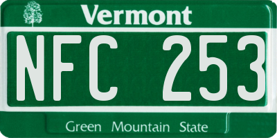 VT license plate NFC253