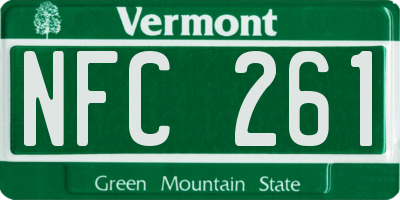 VT license plate NFC261